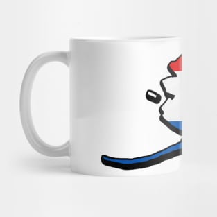 Red, White, and Blue Alaska Outline Mug